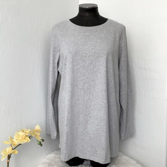 💗Woman Within Crew Neck Long Sleeves T-Shirt Large - Picture 1 of 7